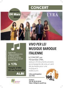 Concert de musique baroque par l'ensemble LYRA