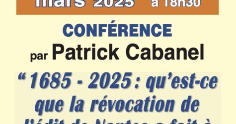 Conférence de Patrick Cabanel à Mazamet